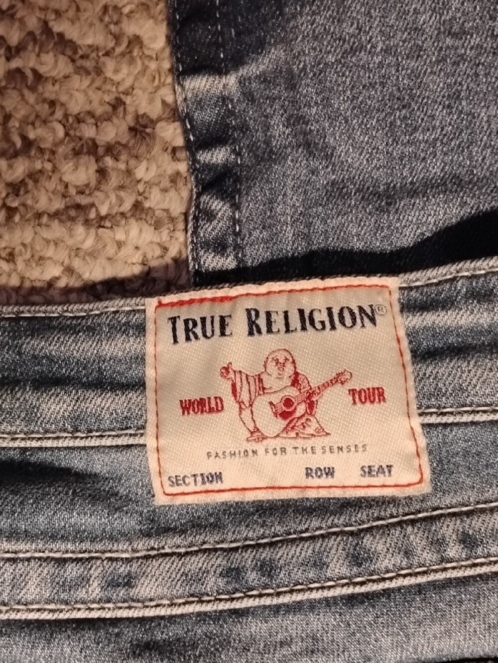True Religion Light Blue Washed Jeans - Picture 2 of 3